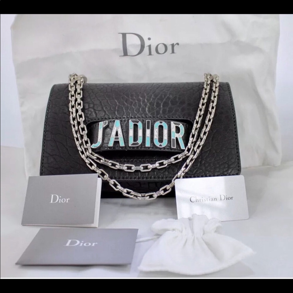 J’ADIOR flap bag lamb skin in black!!